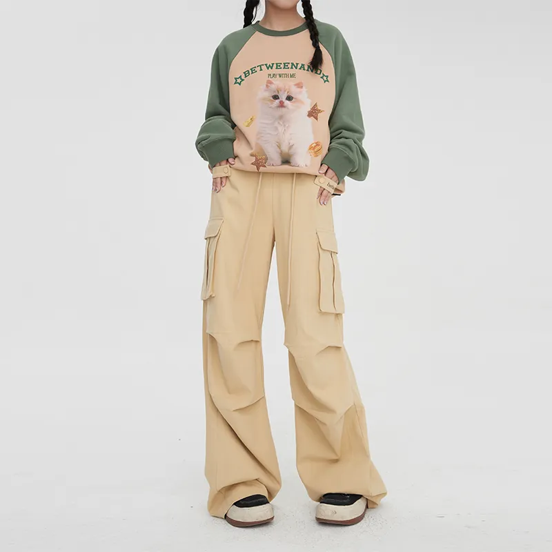 BETWEENAND Cargo Pants Casual Pants Women's-2