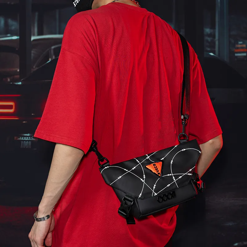 COEXISTENCE, Collaboration Oxford Shoulder Bag, Crossbody Bag Unisex Black-4