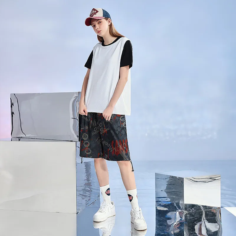 SANSYAS Casual Shorts Unisex Black-3