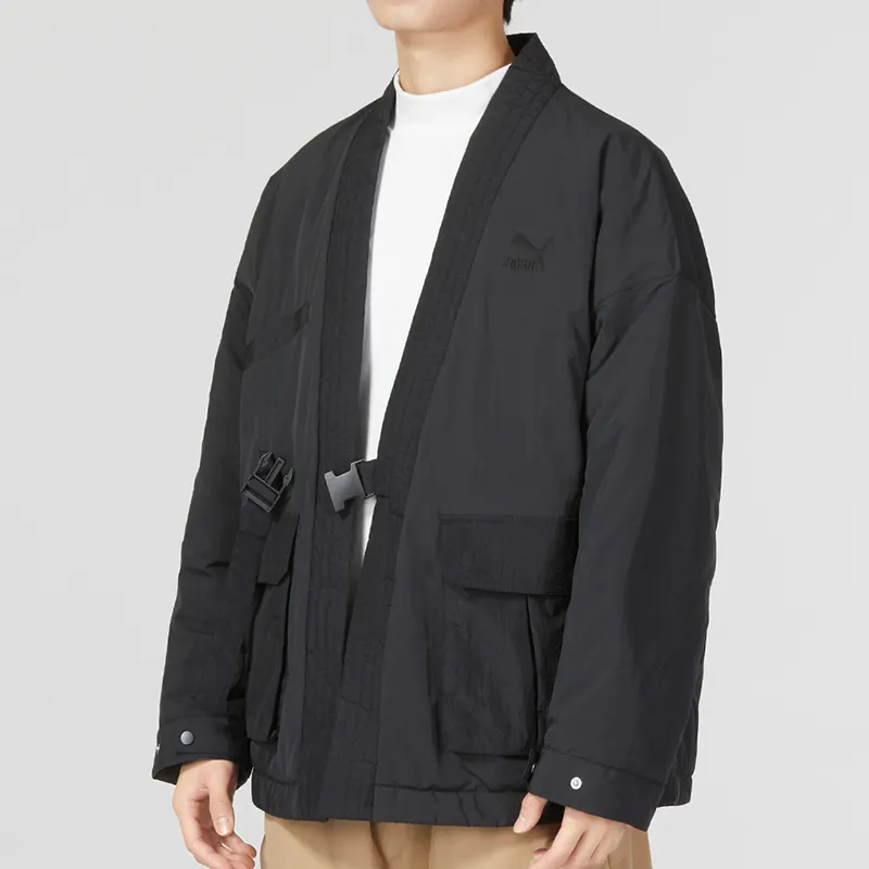 PUMA CNY Puffer Jacket Men's Black Gray-4