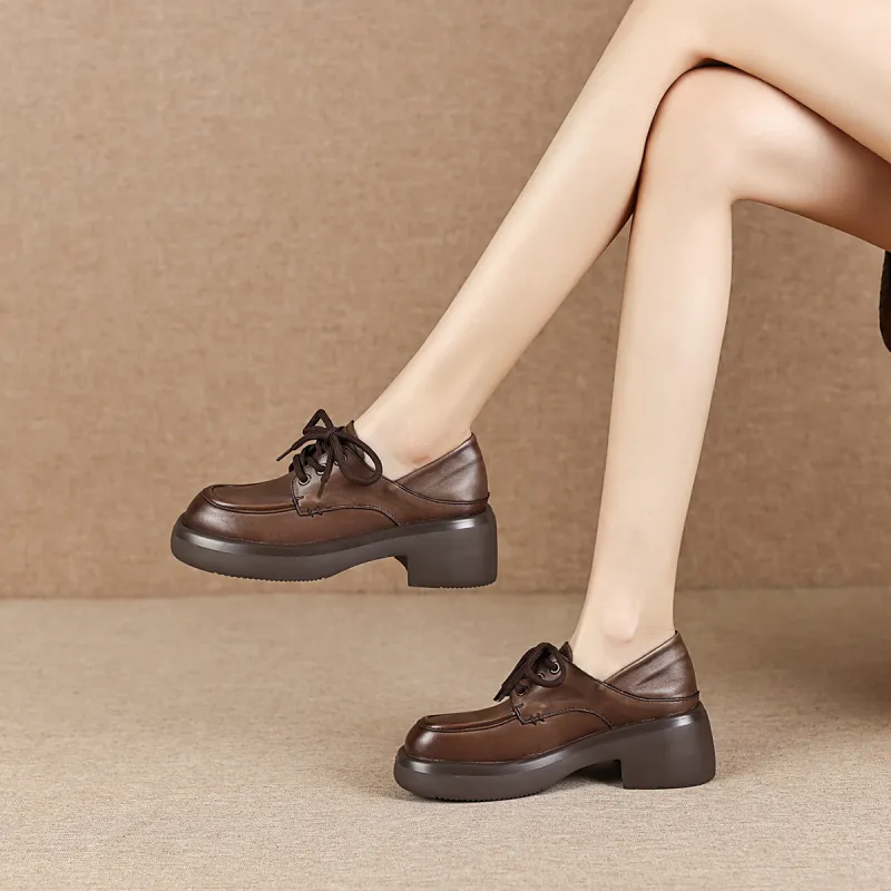 OCCAMAN Platform Shoes Women's Black-13