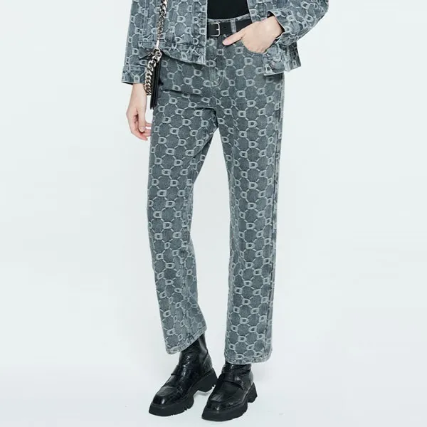 DKNY FW22 Straight Jeans Women's Gray-2
