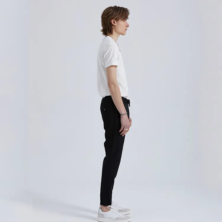 DAVID NAMAN Knitted Sports Pants Men's Black-4