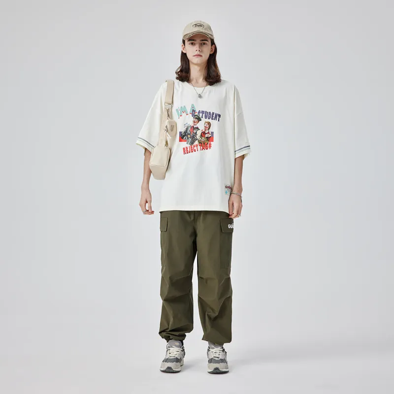 Guuka T Shirts Men Cream White-2