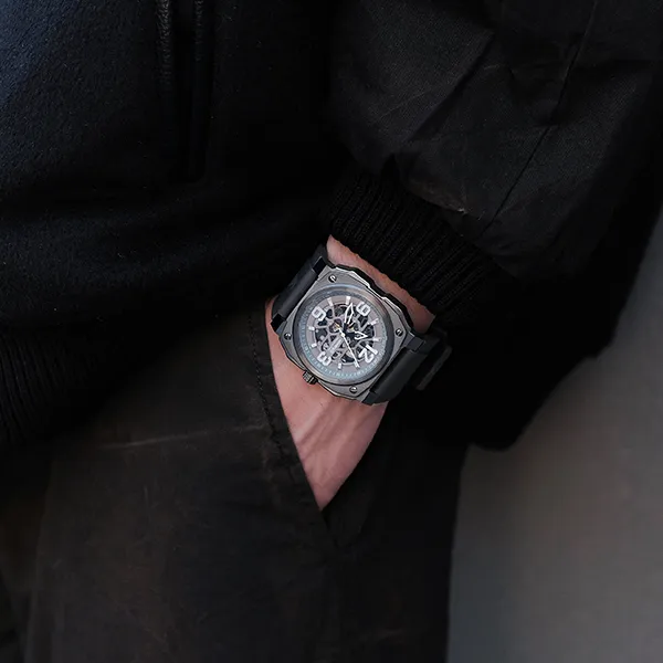 INFANTRY Eagle Thunder Avant Garde Collection Mechanical Movement Watch Unisex Cut Out Dial-3
