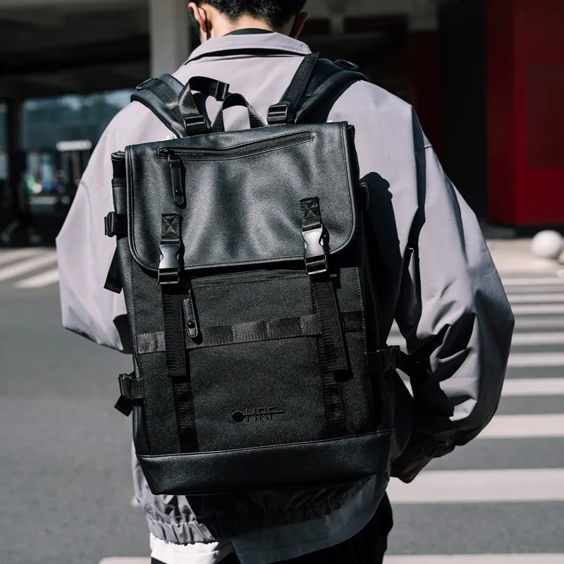 ONRF PVC, Polyester Backpack Tubas Unisex Black-6