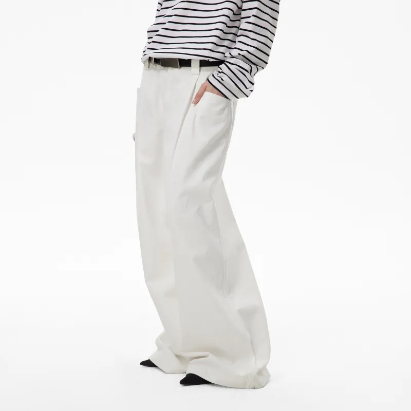 RUNTOTHEFUTURE Casual Pants Unisex White-2