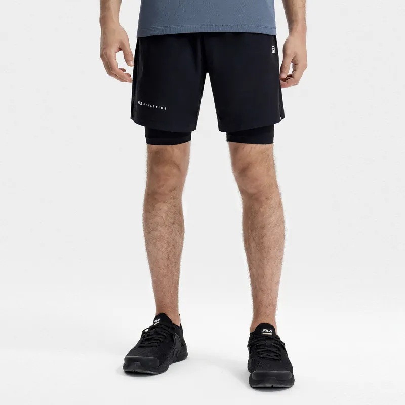 FILA Latte Girl 3.0 Sports Shorts Men Pitch Black-2