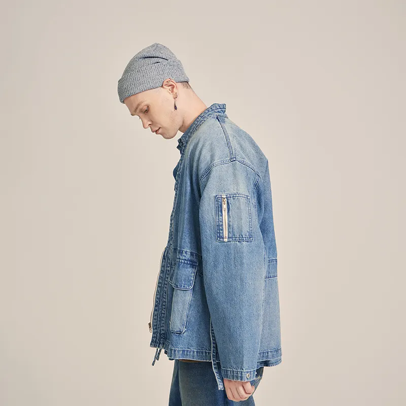 Prth Promethean Denim Jackets Unisex Light Blue-15