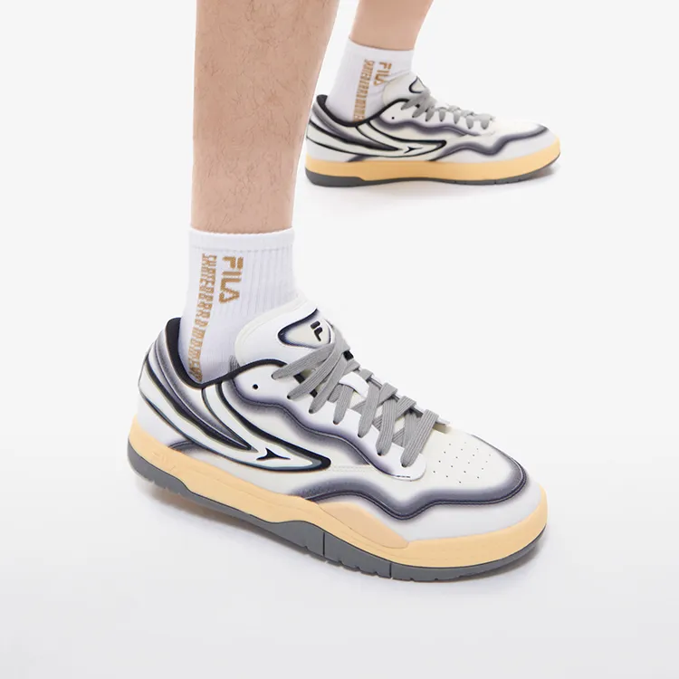 FILA FUSION T88 SKB Anti Slip Wear Resistant Low Top Skateboard Shoes Men's Antique White-7