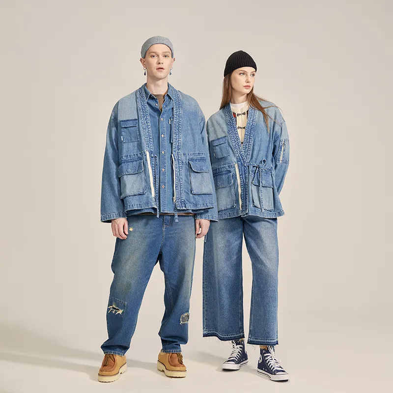 Prth Promethean Denim Jackets Unisex Light Blue-2