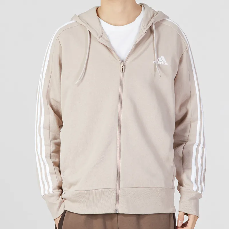 Adidas Essentials French Terry 3 Stripes Full Zip Hoodie-2