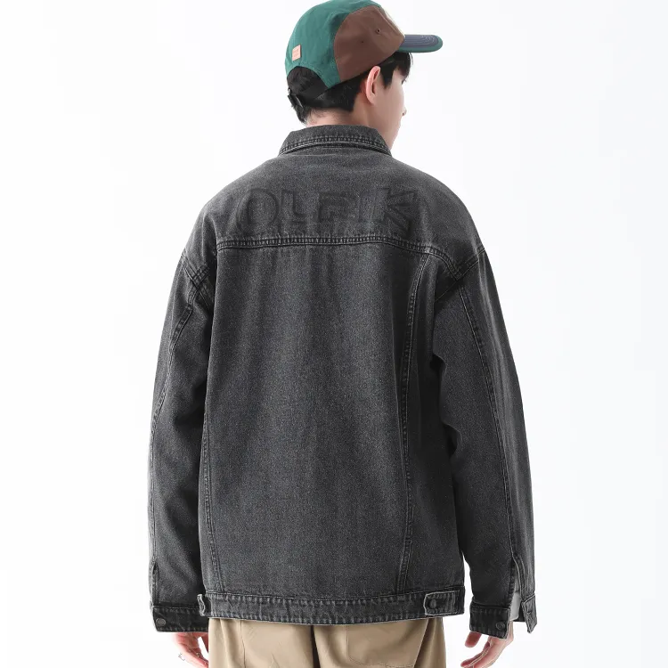 OLRIK Loose Fit Denim Jacket Fall Unisex-3