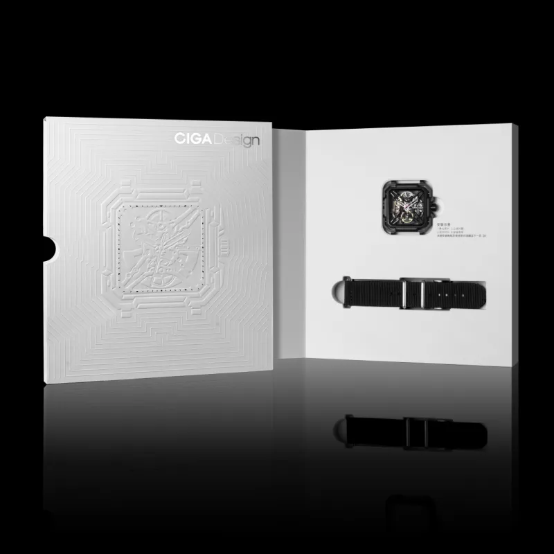 CIGA Design X Collection Matrix Automatic Mechanical Movement Nylon Strap Watch Men's Watches Gray Dial-2