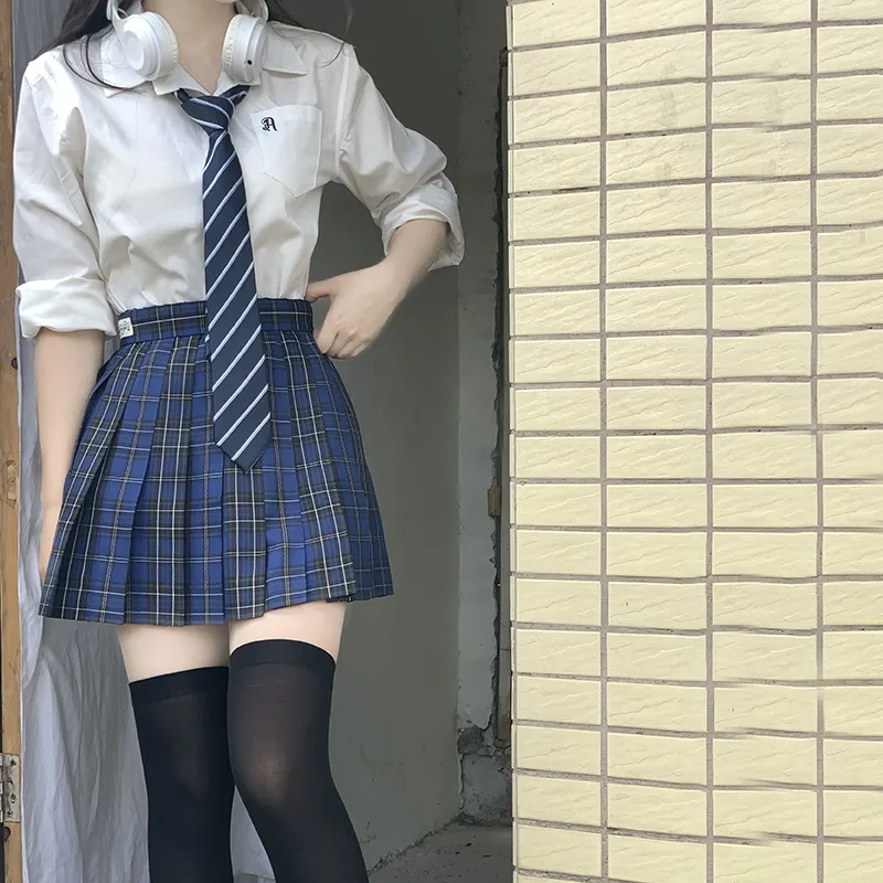 Tokyo Season Casual Short Skirts Women's Green Vine High School Plaid Skirt-38