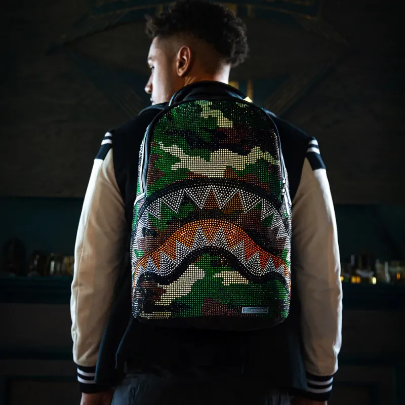 SPRAYGROUND Polyester Backpack Large Size Unisex Gray Green-6
