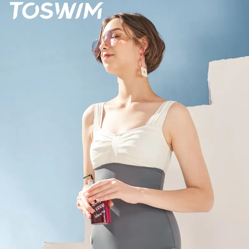 TOSWIM One piece Swimsuit Women's Midsummer Half Sugar-1