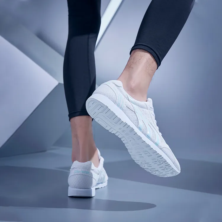 DO WIN Durable Breathable Low Top Running Shoes Unisex White-7