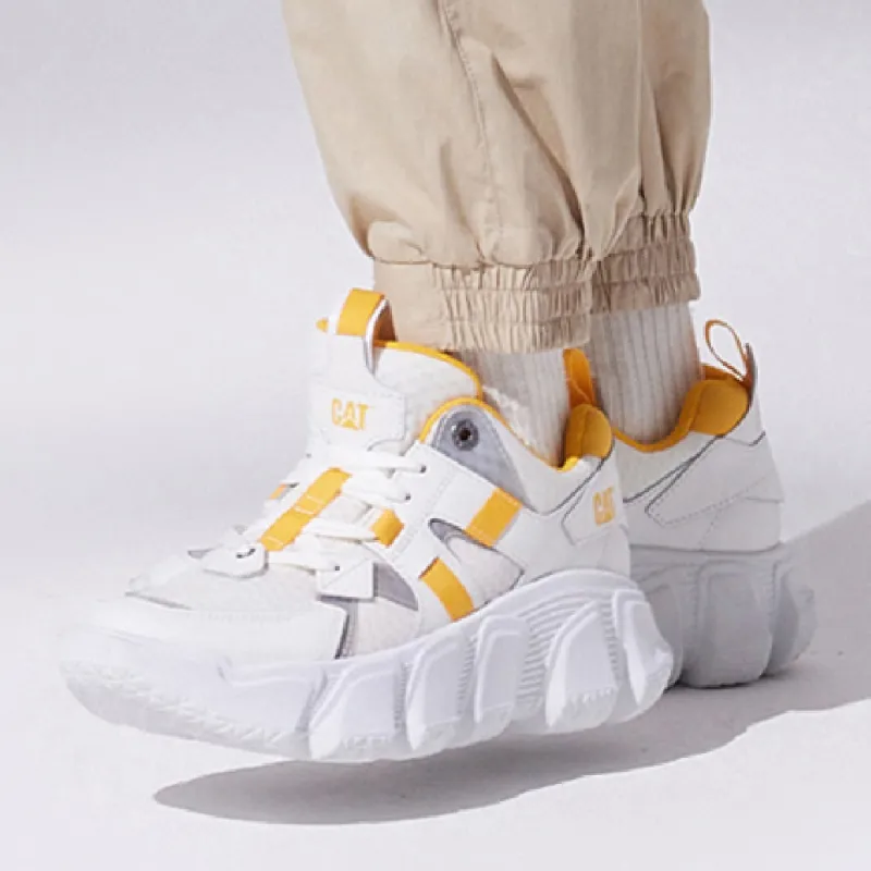 CAT Imposter Mesh Low Top Sports Casual Shoes Unisex White Yellow-6