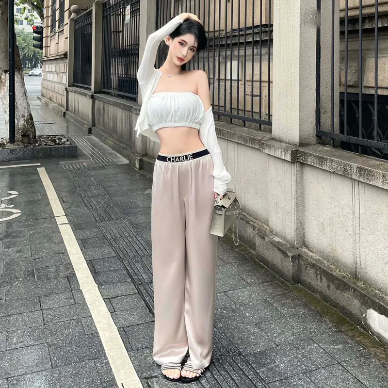 Charlie Luciano Casual Pants Unisex Champagne-4