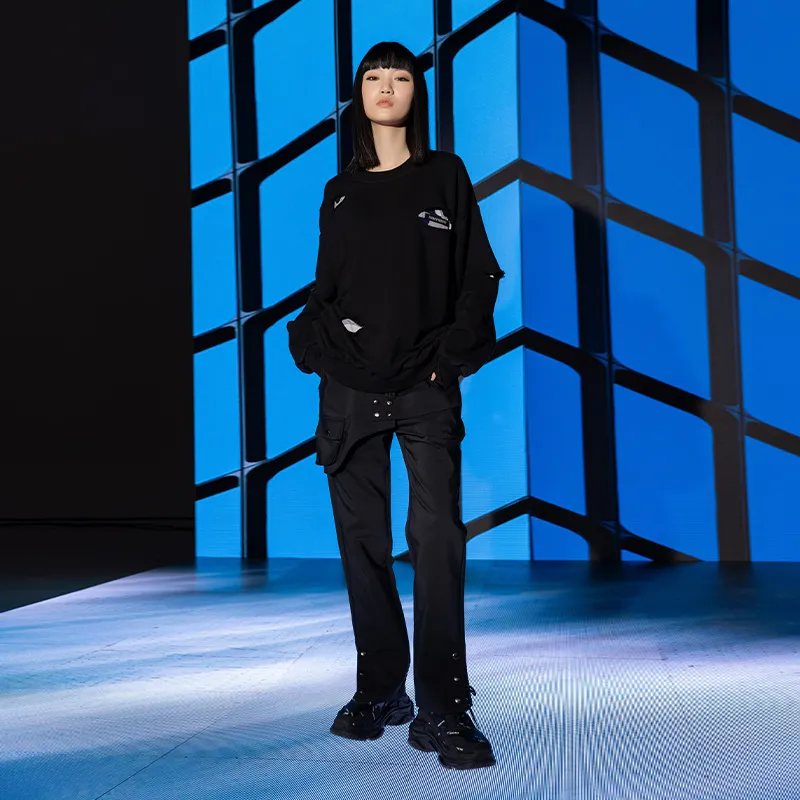 XINYINSU Sweatshirt Unisex Black-3