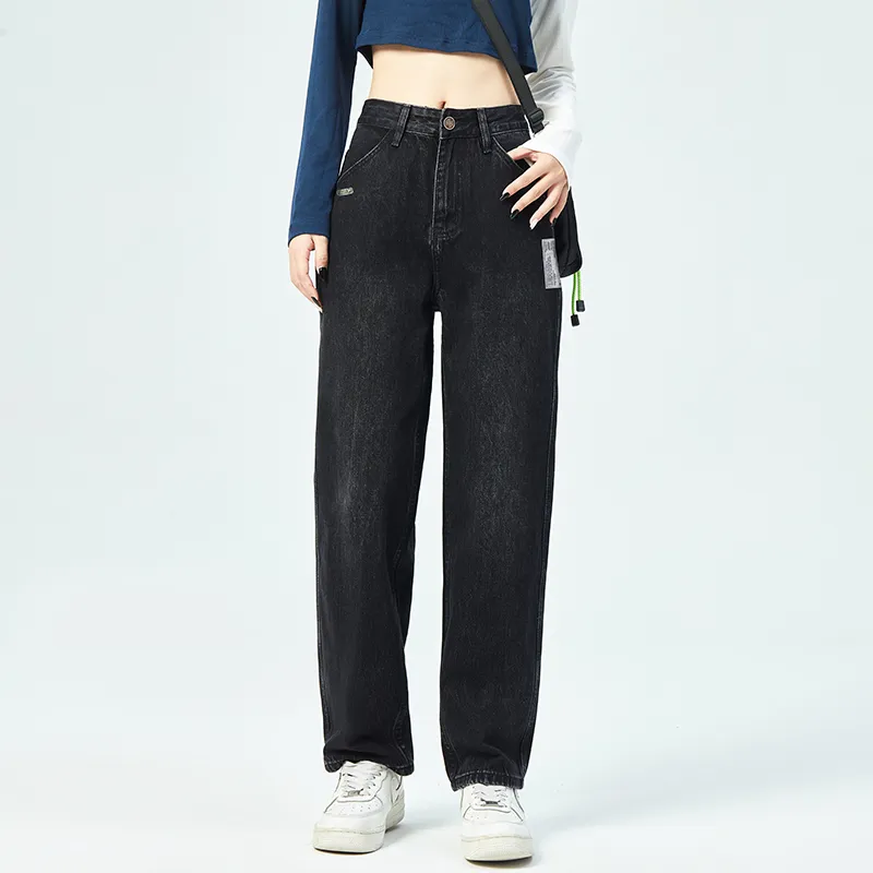 SCRM Straight Jeans Unisex Black Gray Color-2