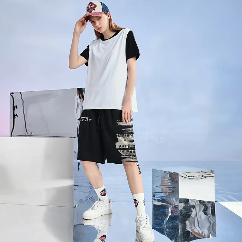 SANSYAS Casual Shorts Unisex Black-4