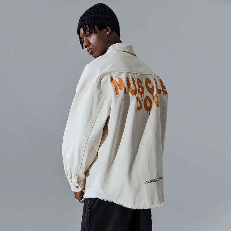 Muscle Dog Loose Fit Denim Jacket Unisex-8