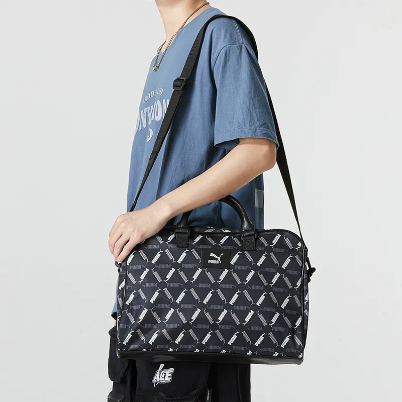 PUMA Artificial Leather One Shoulder Handbags Unisex Black-4