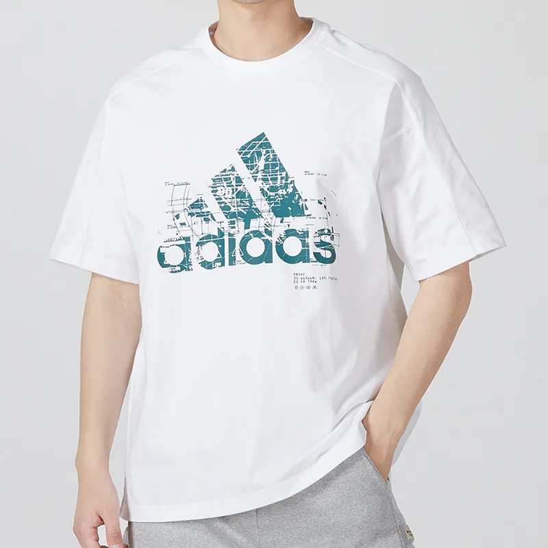 Adidas T Shirts Men White-2