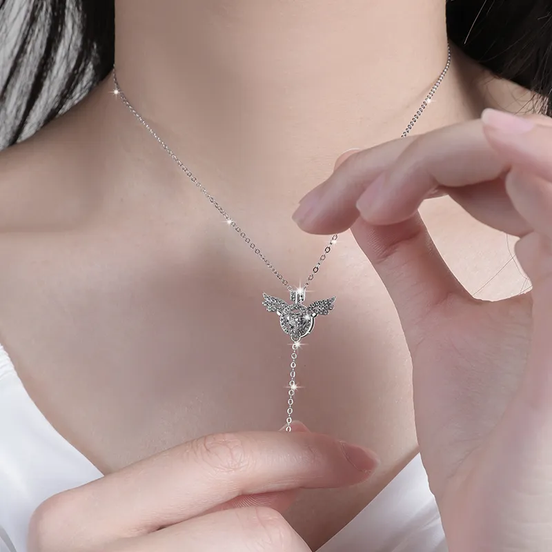 MAGICPOLE 925 Sterling Silver, Synthetic Cubic Zirconia Necklaces Women's Silver, Gift Bestie-4