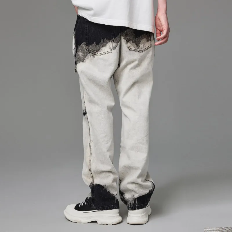 YLDP FW22 Straight Jeans Unisex Light Gray-4