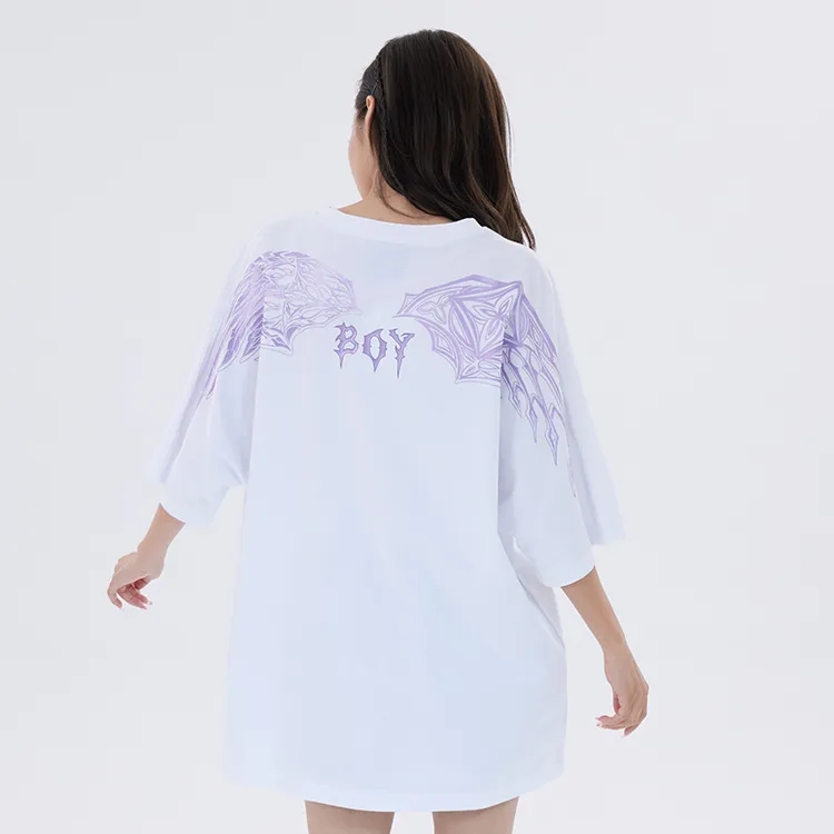 Boy London FW22 Drop Shoulder Sleeve T Shirt Unisex White-3