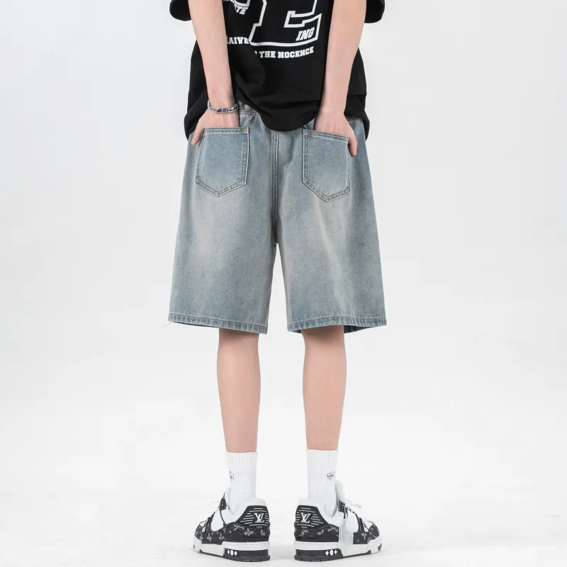B.X Denim Shorts Unisex-3