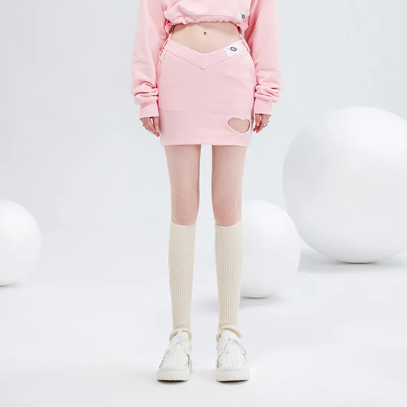 AZEPAM Casual Short Skirts Women's Pink-2