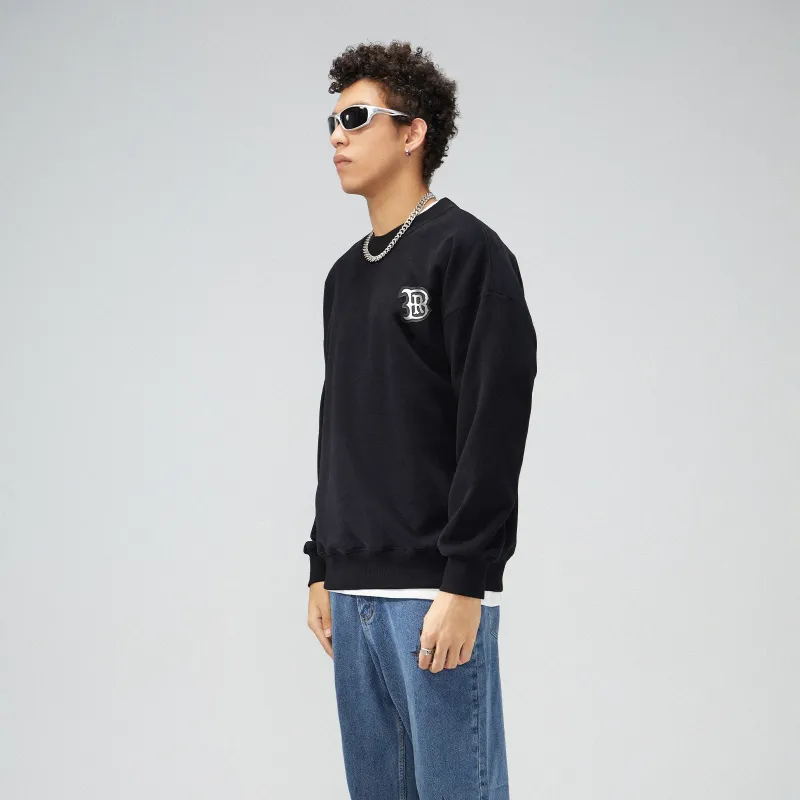 BRNR Crew Neck Loose Fit Sweatshirt Spring Fall Unisex-9