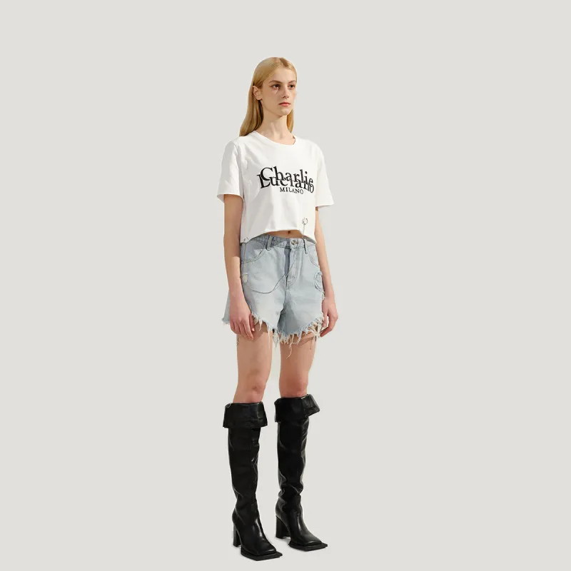 Charlie Luciano Shorts Unisex Light Blue-3