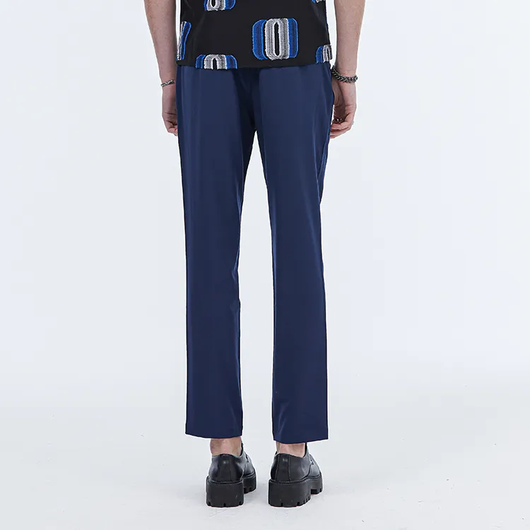 DAVID NAMAN Casual Pants Men Dark Blue-4