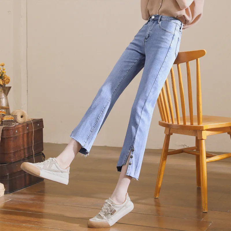 MITUAN Straight Jeans Women's Blue-3