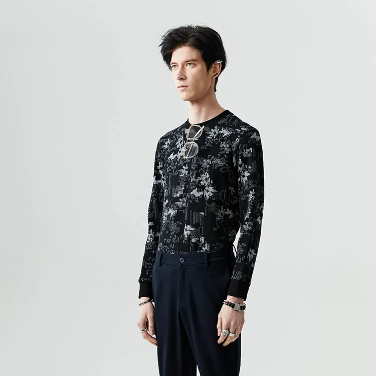 DAVID NAMAN Sweatshirts Men Black Gray-2