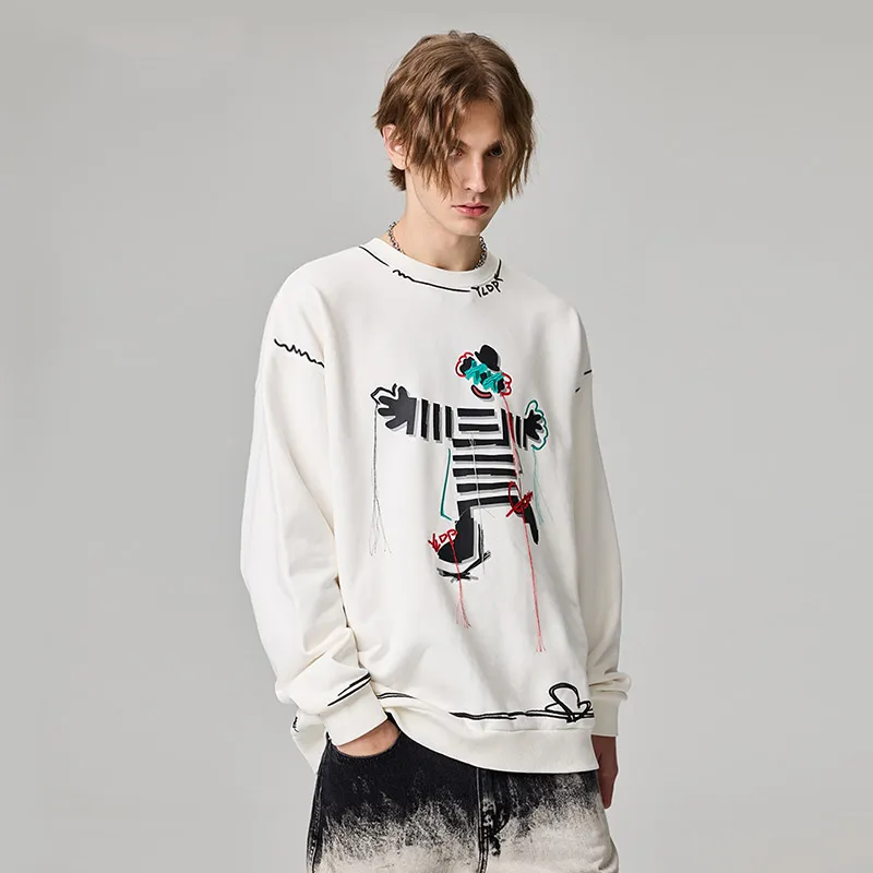 YLDP Sweatshirts Unisex White-6