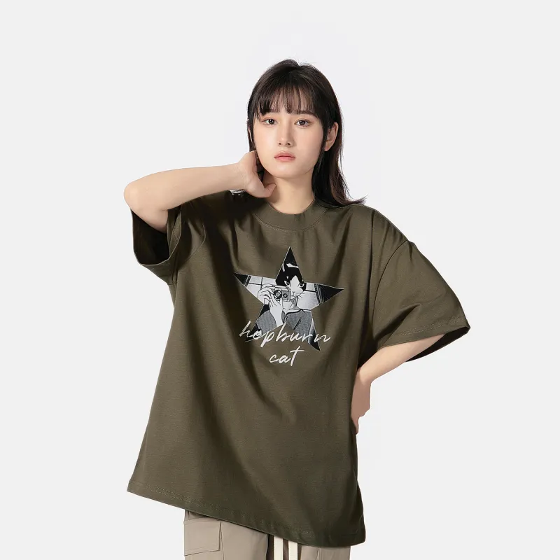 Hepburn Cat T-Shirts Unisex-10