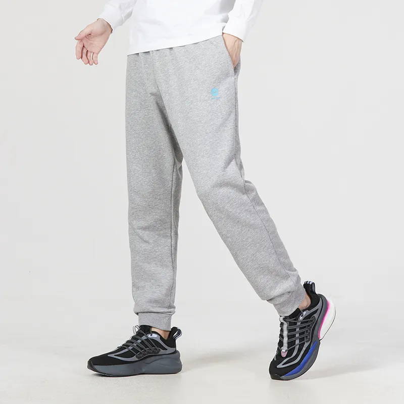 Adidas Knitted Sweatpants Men Gray-4