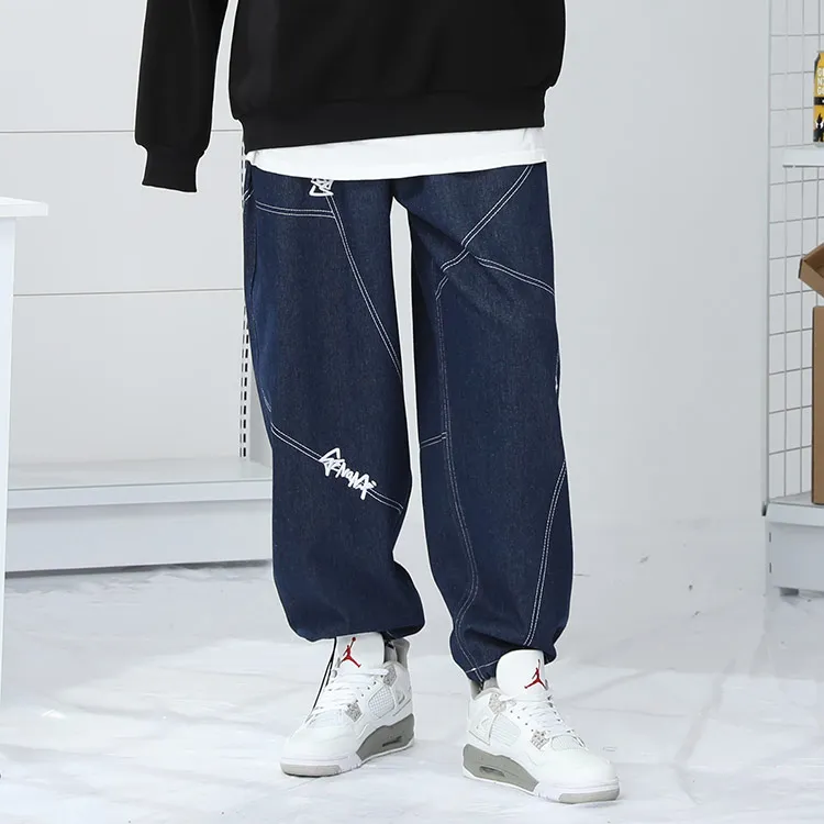 GENANX Jogger Jeans Unisex Denim Blue-2