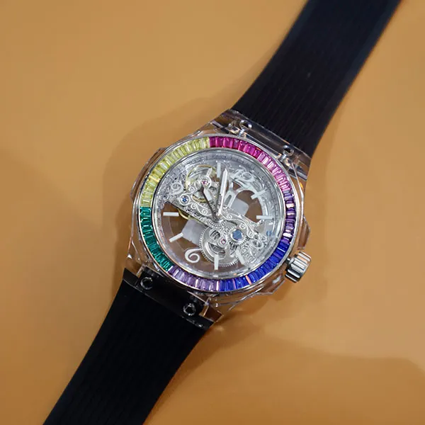 HANBORO Colorful Series Automatic Mechanical Movement Watch Women's Watch Cut Out Dial HBR986 HC-4