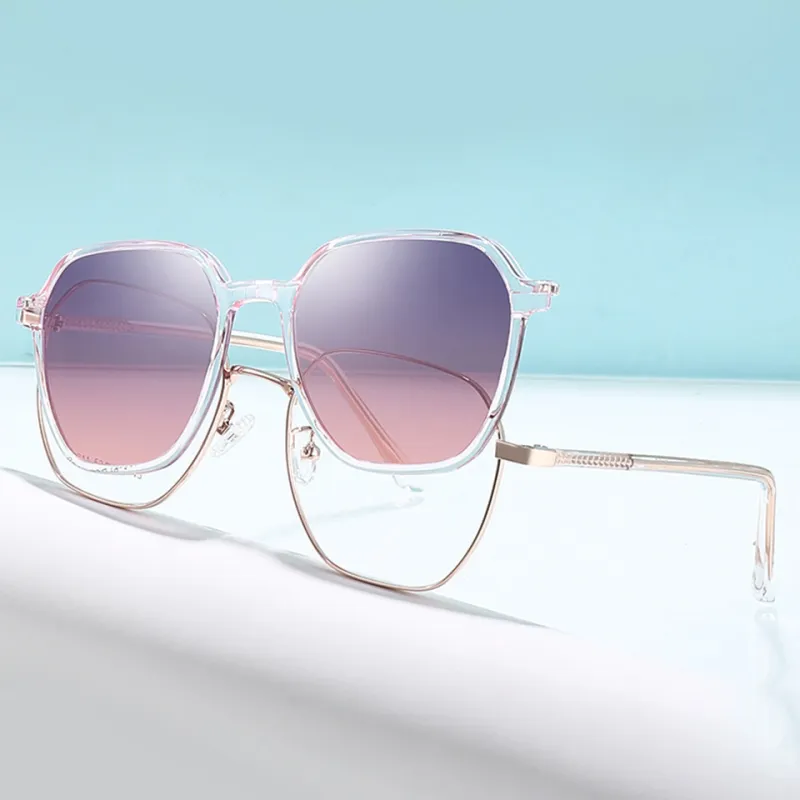 KENMO Plate And Metal Irregular Shape Sunglasses Unisex-1