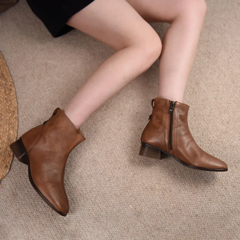 ARTMU Ankle Boots Women's Coffee/Camel-5