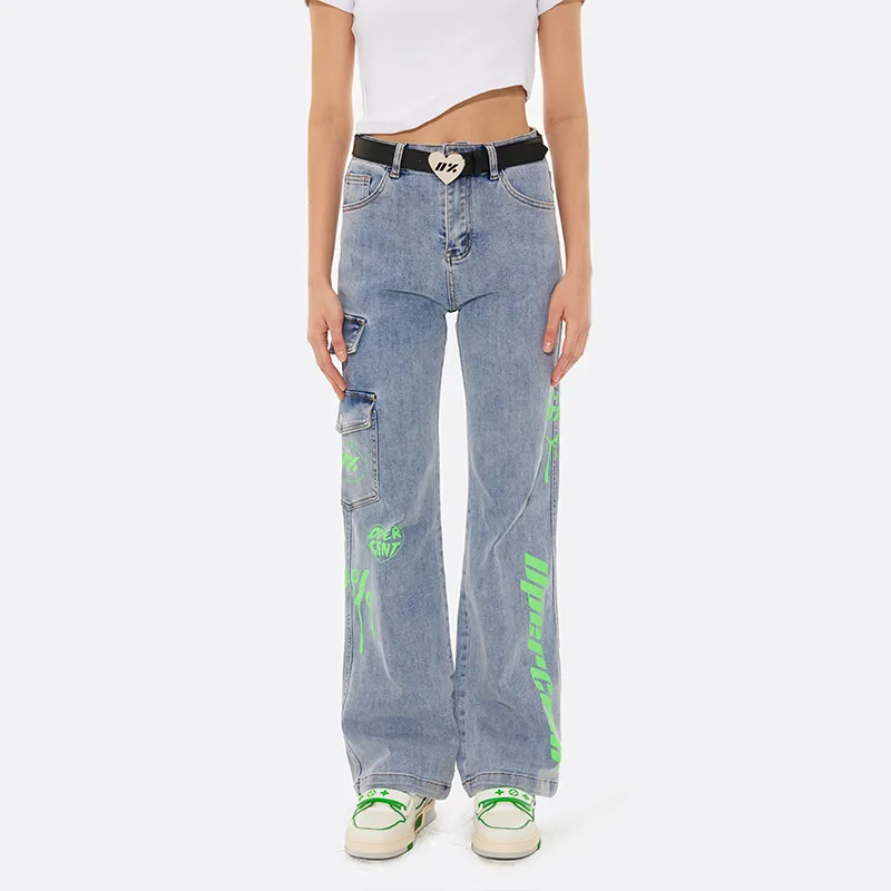 Dpercent Straight Moderate Jeans Unisex Blue-3