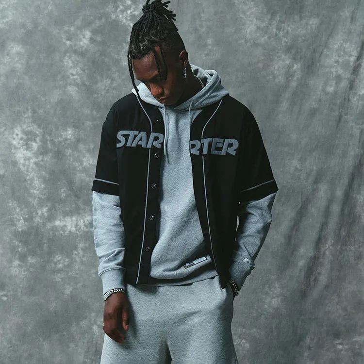 STARTER Baseball Jacket Unisex Black-3