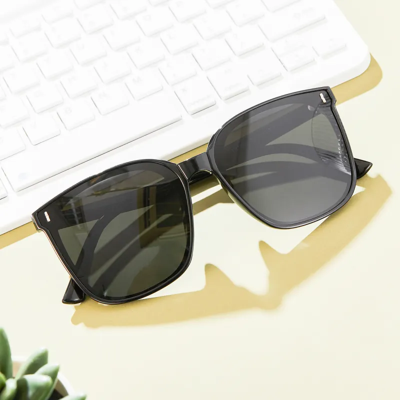 MUYKUY TR/Memory Plastic Square Sunglasses Unisex-13